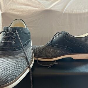 Johnston & Murphy Black and Gray Oxford Shoes
